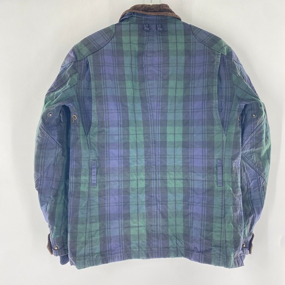 Polo Ralph Lauren Premium Oil Cloth Field Jacket Waxed Skin Tartan Plaid Sz M - Picture 7 of 14